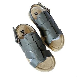 Old Soles kids’ classic gray leather fisherman dress sandals